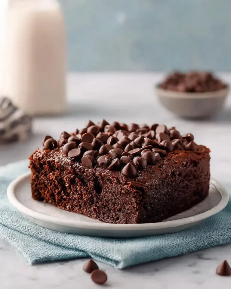 High protein cottage cheese brownies served on a plate