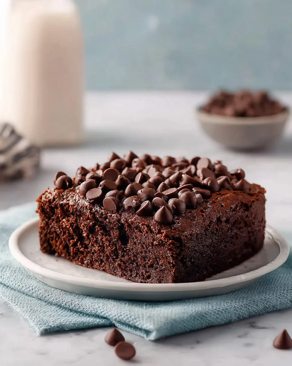 High protein cottage cheese brownies served on a plate