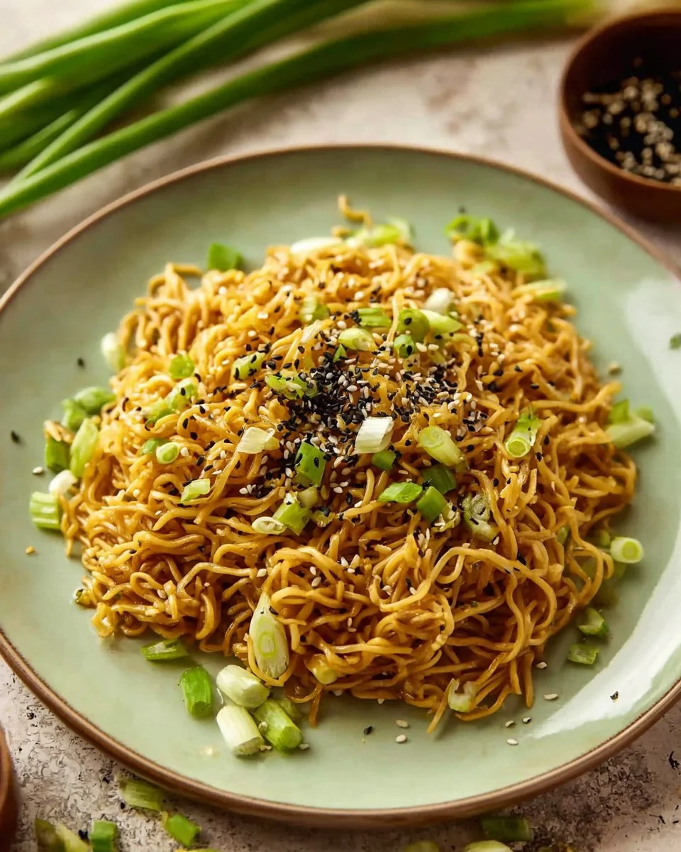 Delicious Blackstone Ramen Noodles served in a bowl with toppings.