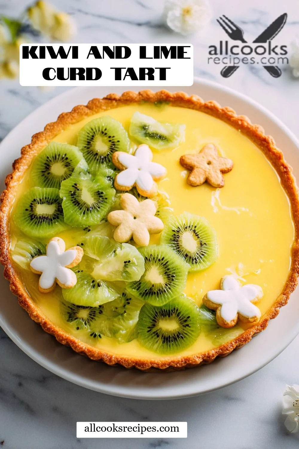 Kiwi and Lime Curd Tart