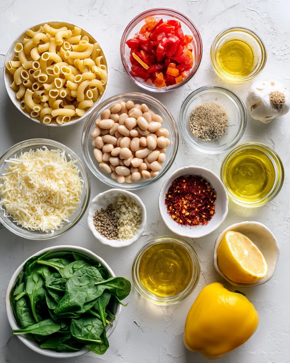 Lemon High Protein Bean Pasta Salad