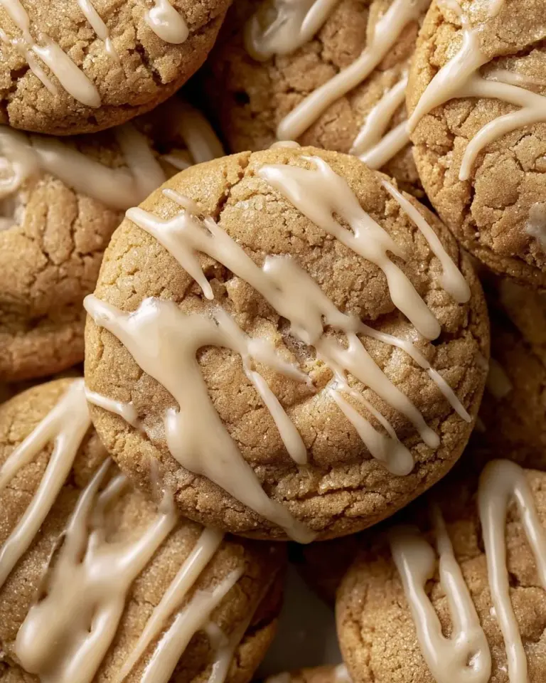 Freshly baked maple brown sugar cookies on a cooling rack