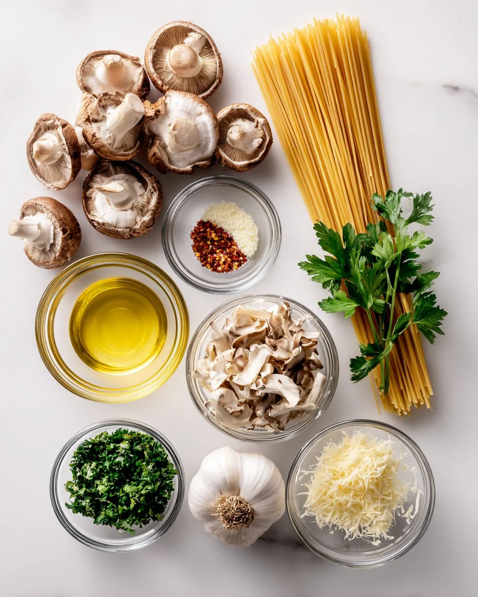 Mushroom Pasta Garlic Oil