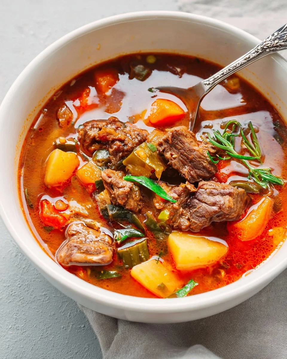 Old Fashioned Vegetable Beef Soup (with Fall-Apart Tender Beef)