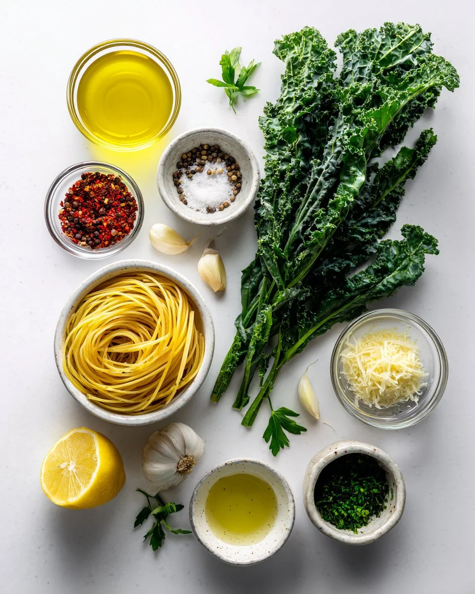 Pasta with Garlic and Oil and Kale