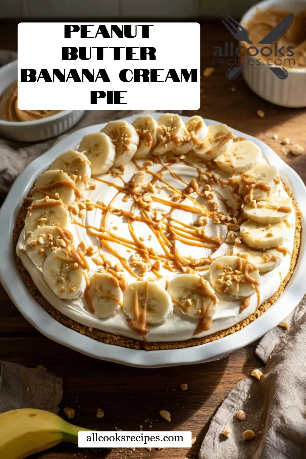 Peanut Butter Banana Cream Pie