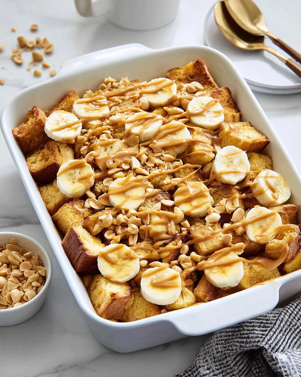 Peanut Butter Banana Overnight French Toast