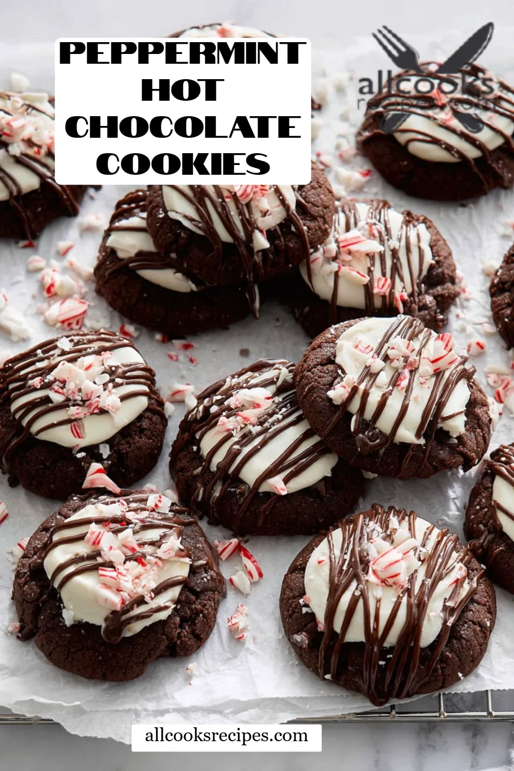 Peppermint Hot Chocolate Cookies
