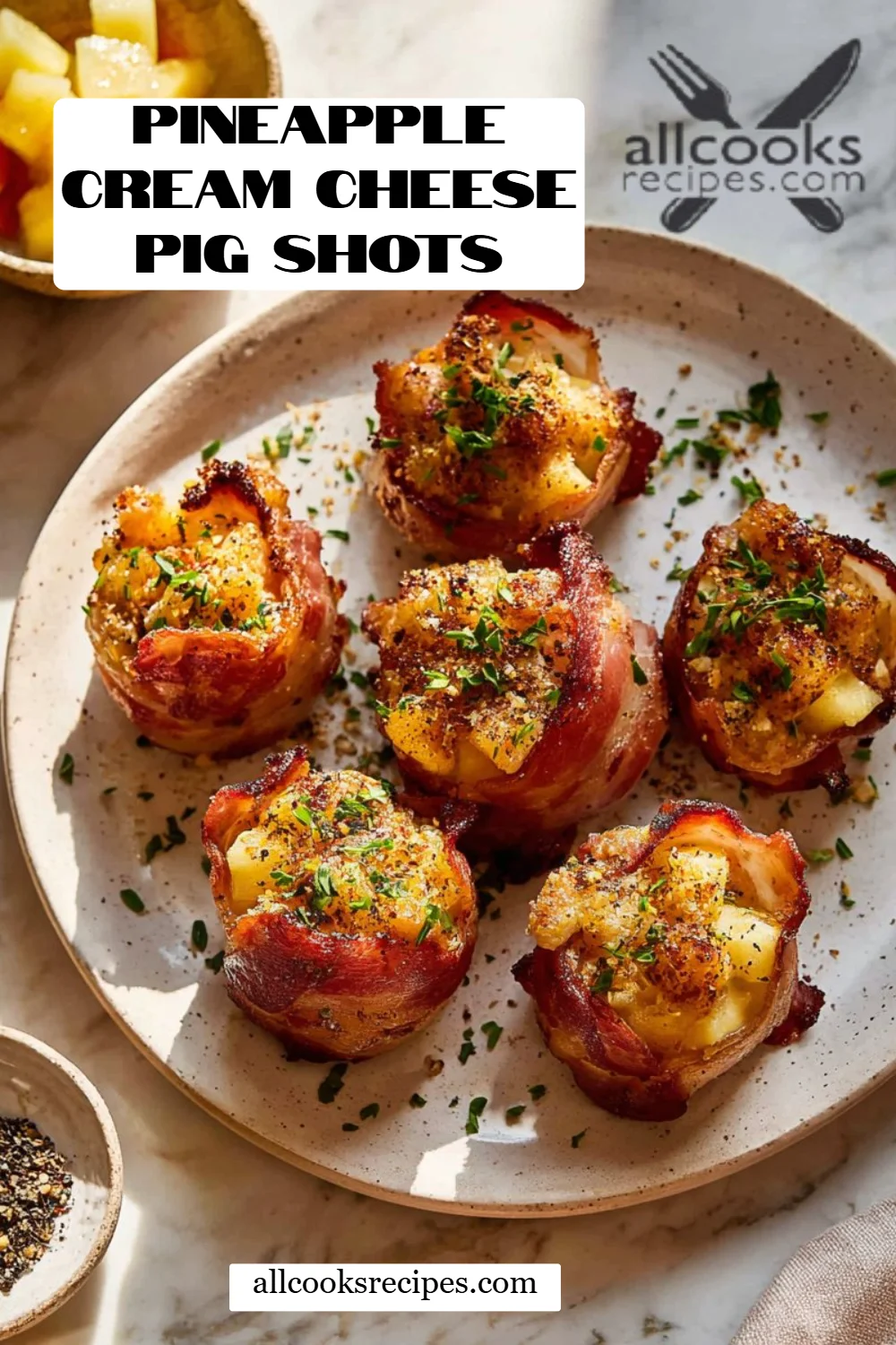 Pineapple Cream Cheese Pig Shots