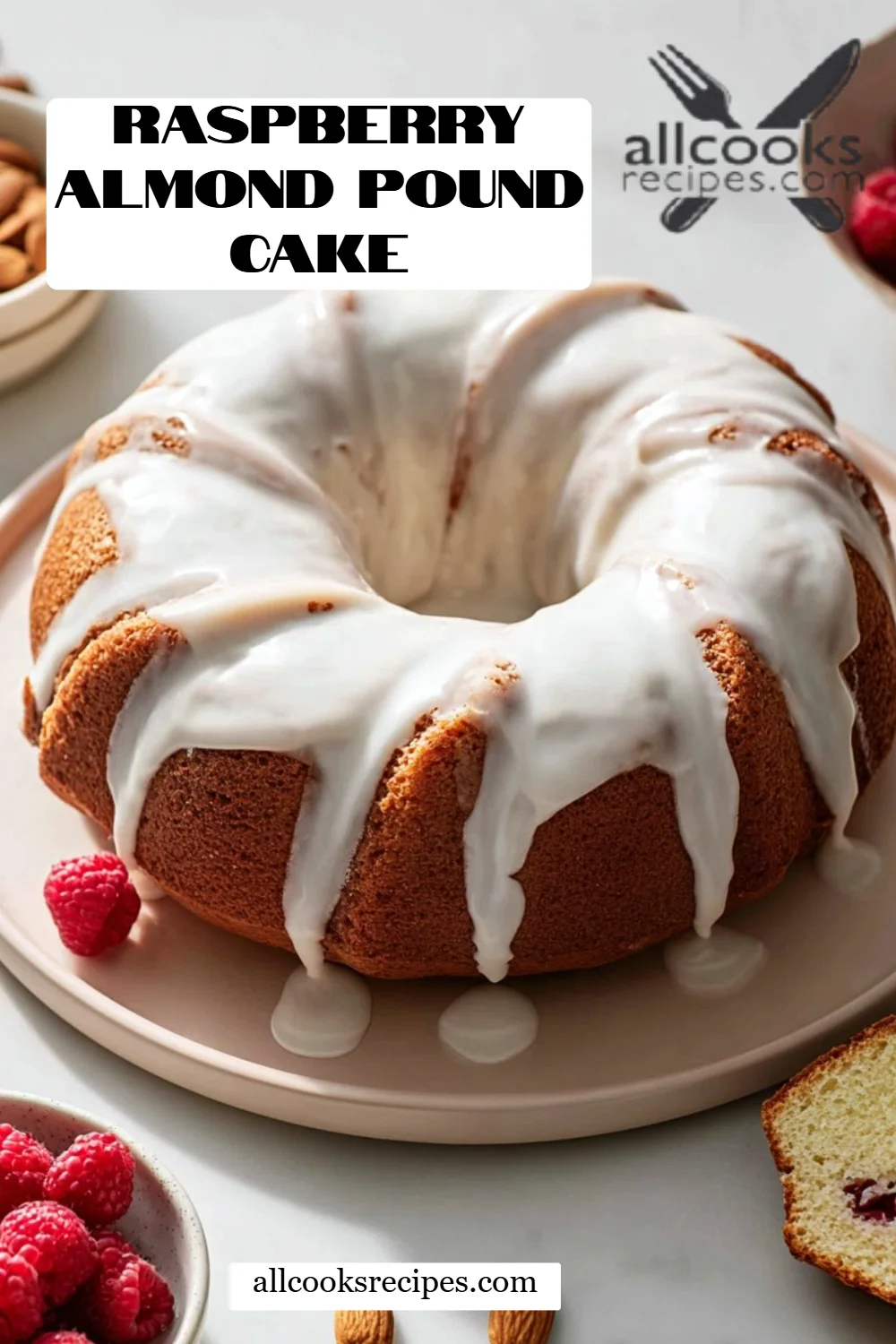 Raspberry Almond Pound Cake