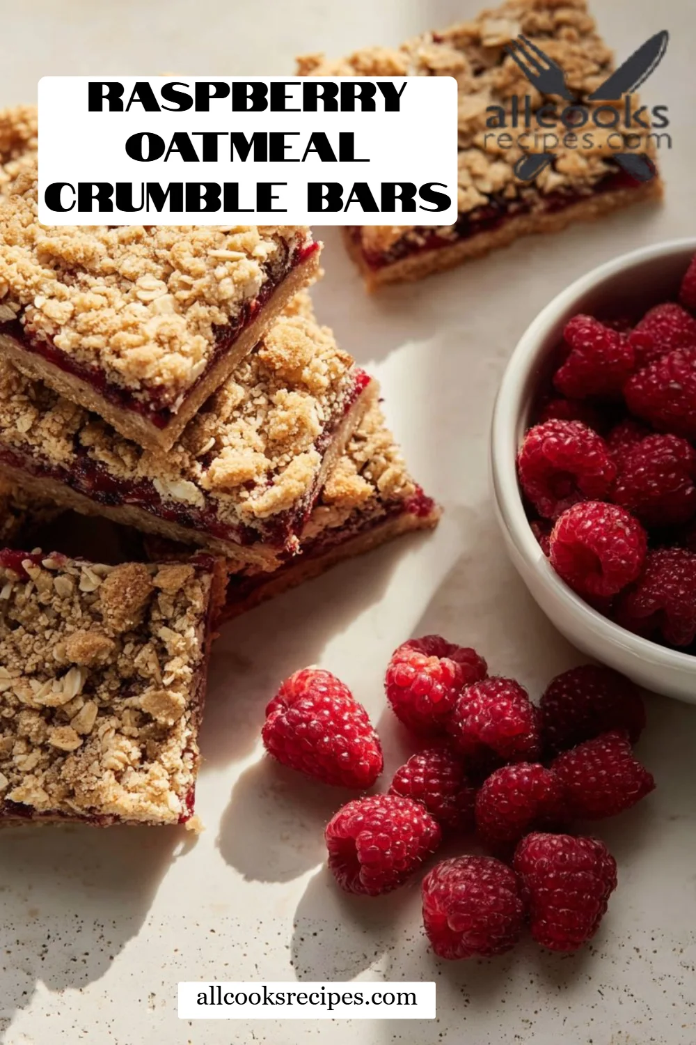 Raspberry Oatmeal Crumble Bars