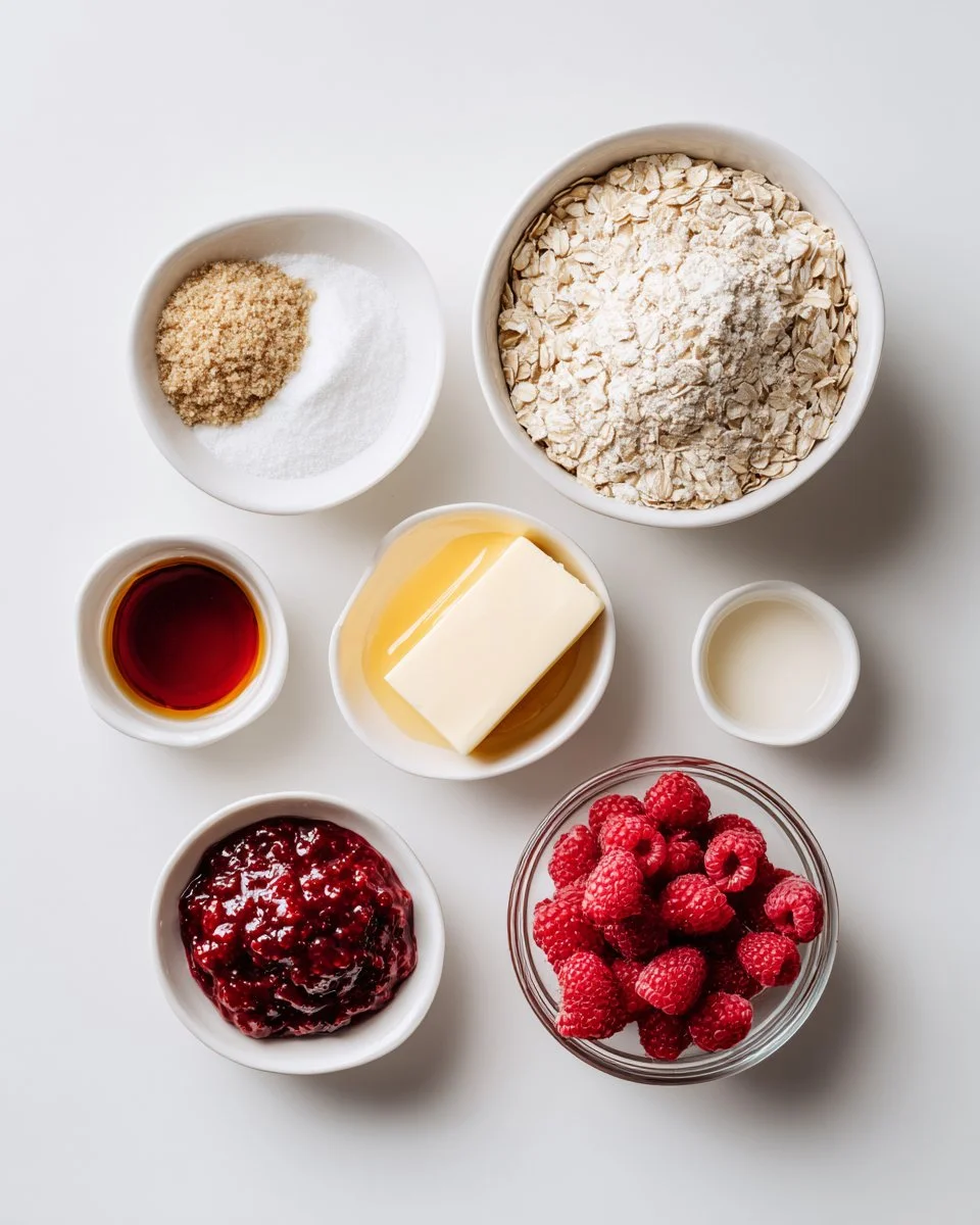 Raspberry Oatmeal Crumble Bars