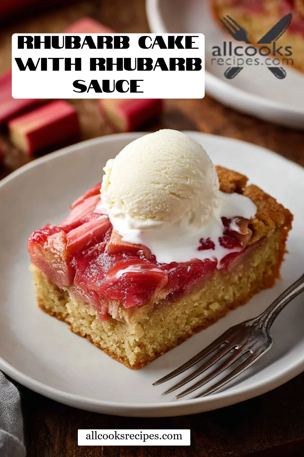 Rhubarb Cake with Rhubarb Sauce