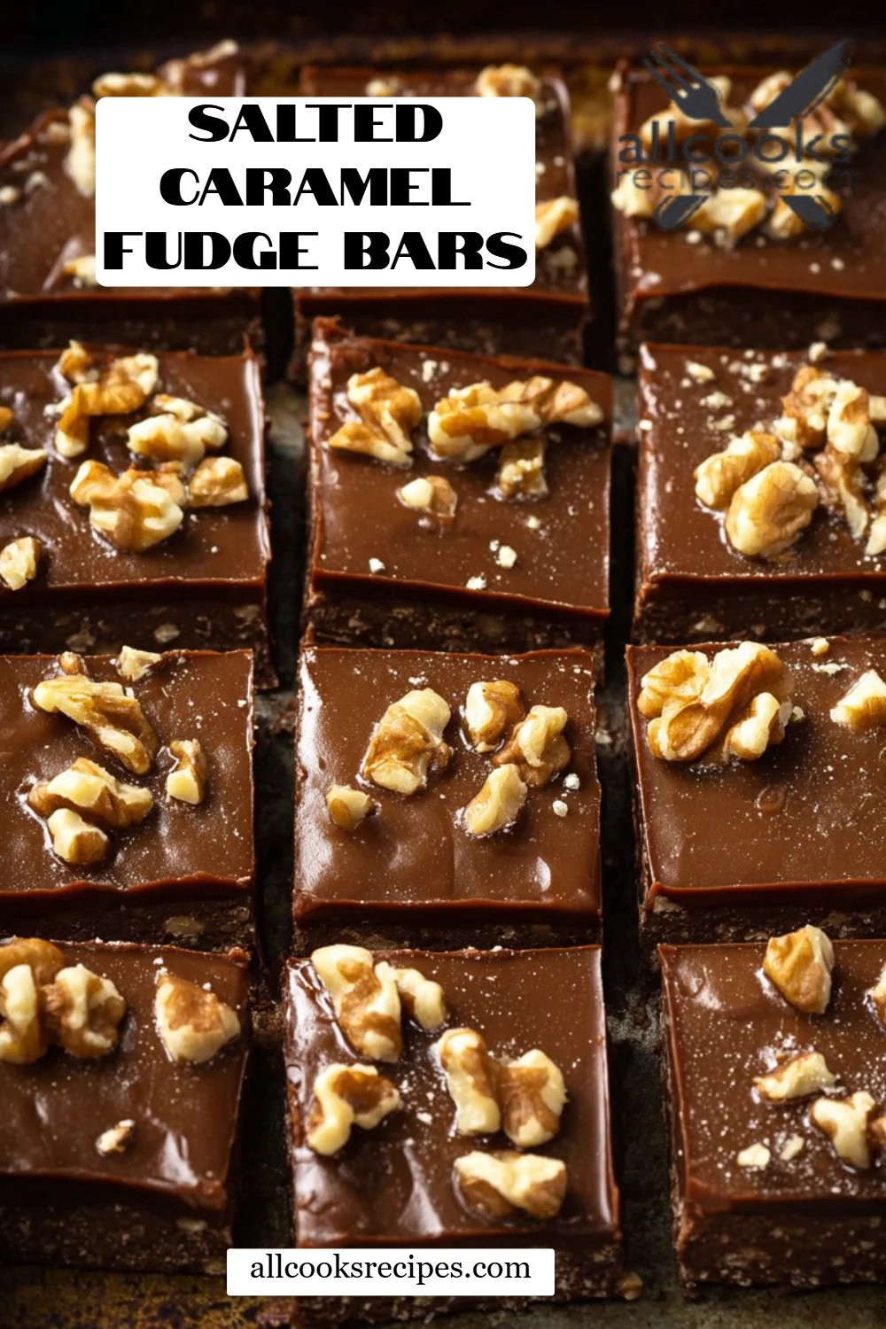 Salted Caramel Fudge Bars