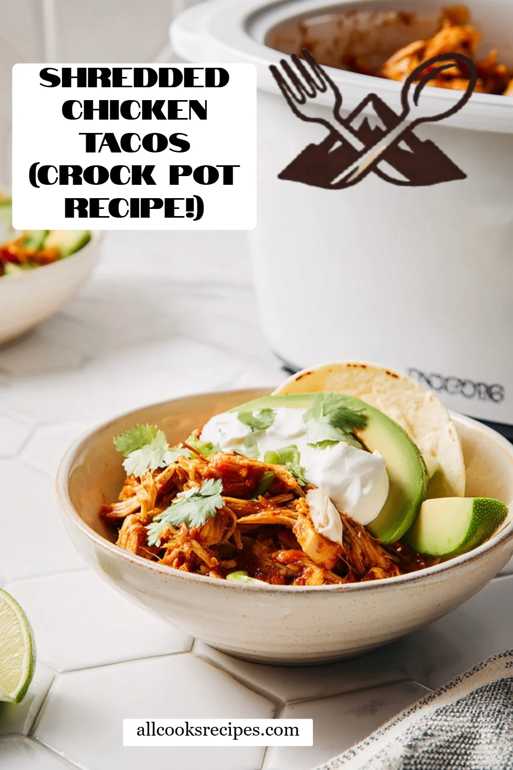 Shredded Chicken Tacos (Crock Pot Recipe!)