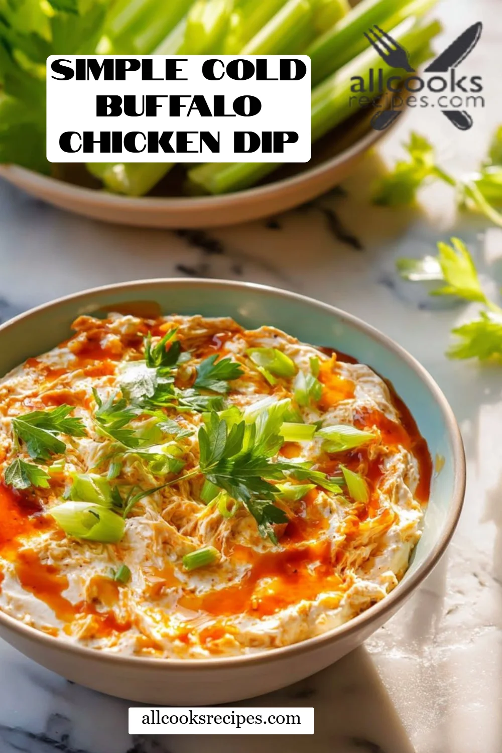 Simple Cold Buffalo Chicken Dip
