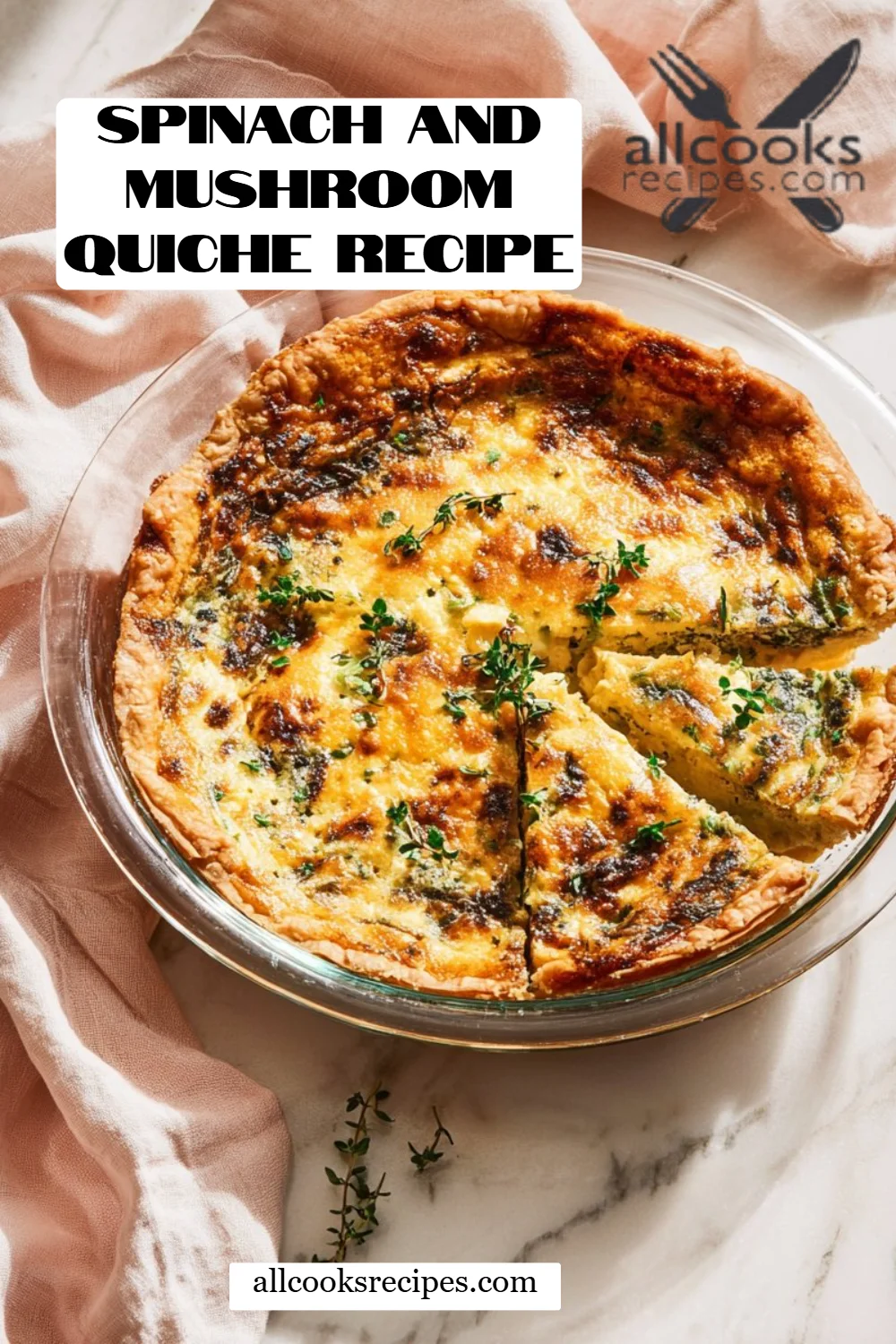 Spinach and Mushroom Quiche Recipe