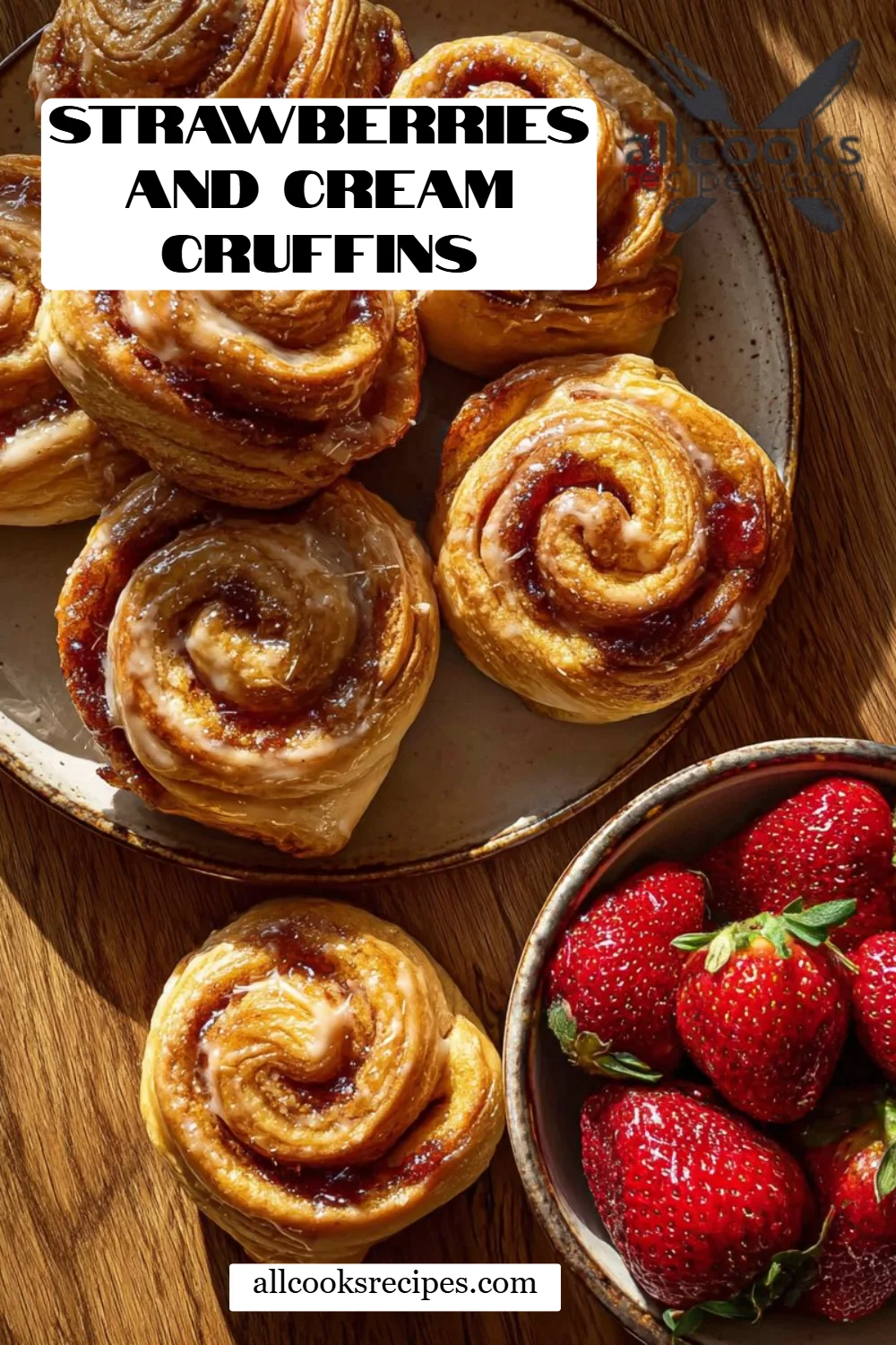 Strawberries and Cream Cruffins