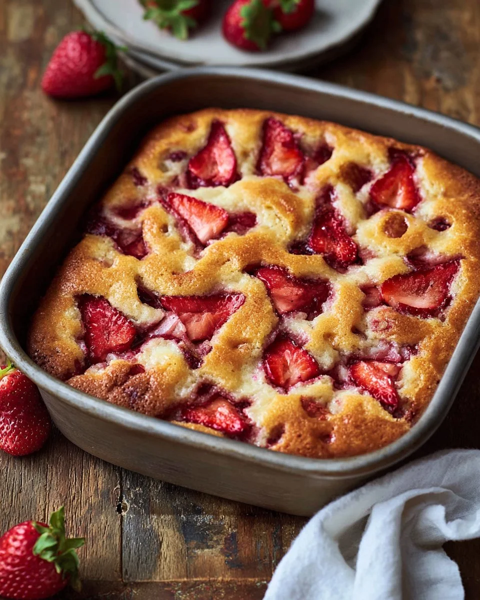 Delicious strawberry butter swim biscuits fresh out of the oven