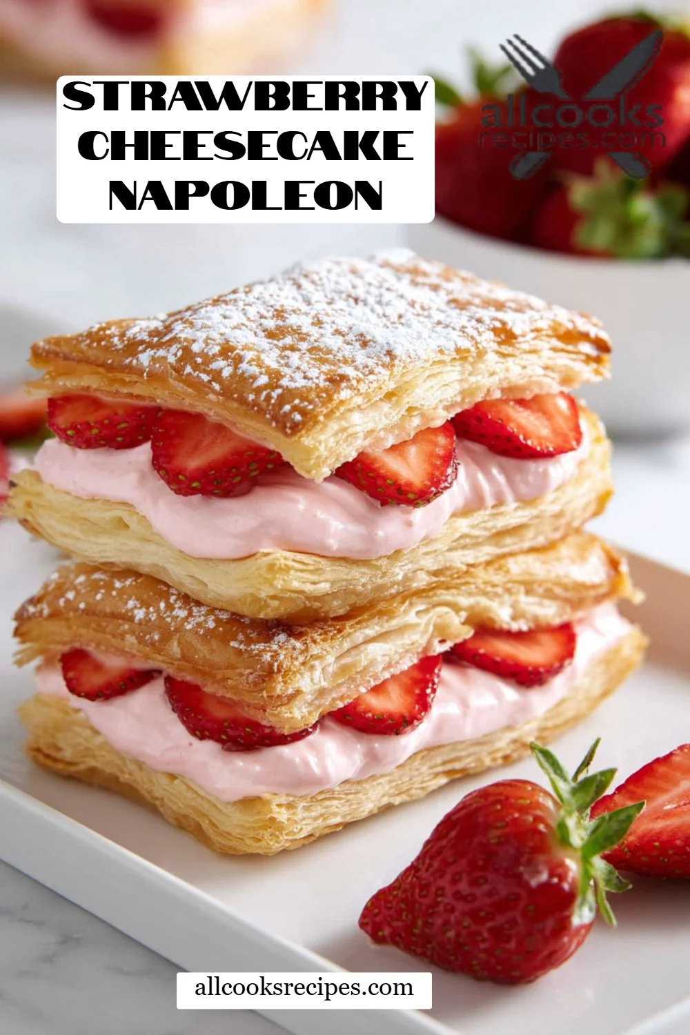 Strawberry Cheesecake Napoleon