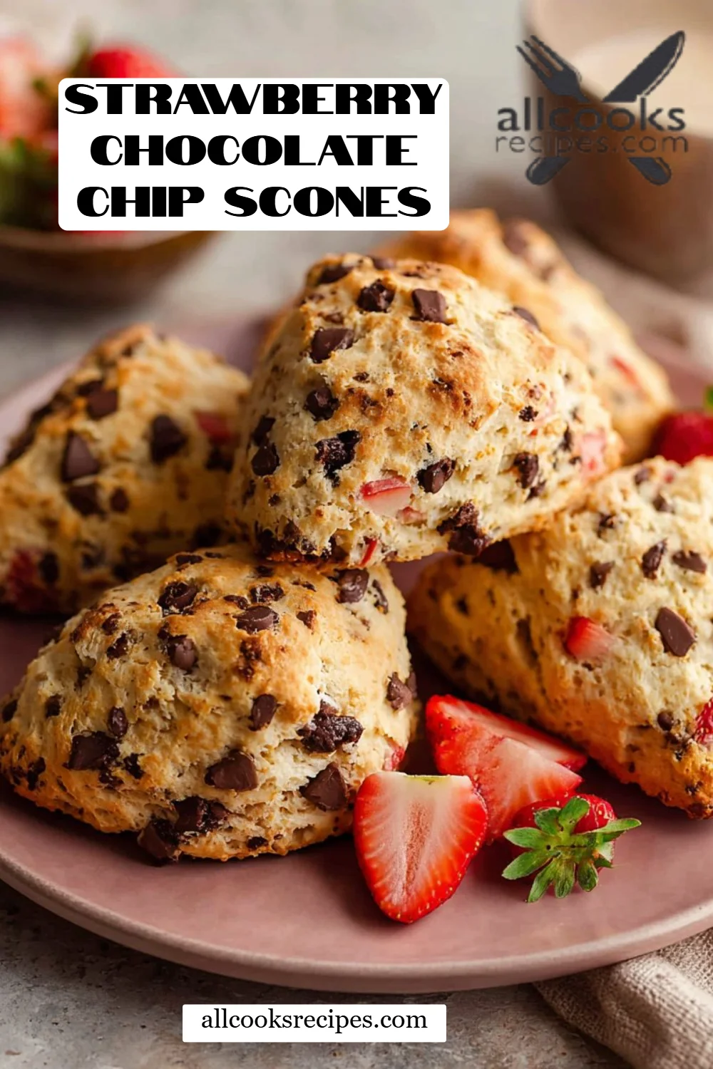 Strawberry Chocolate Chip Scones