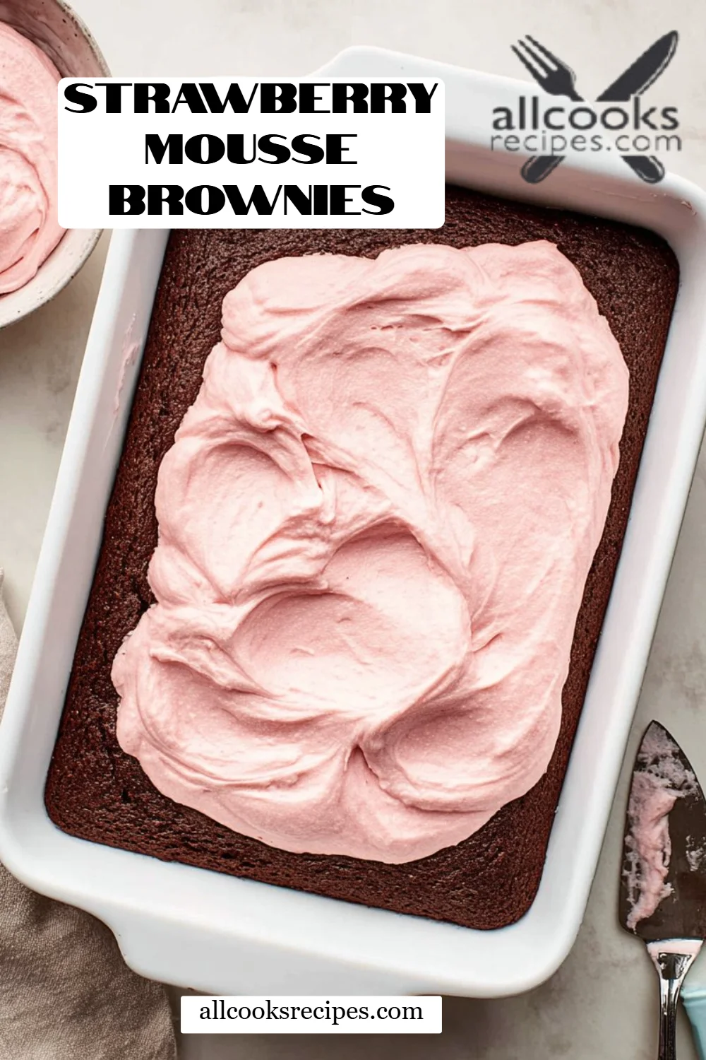 Strawberry Mousse Brownies