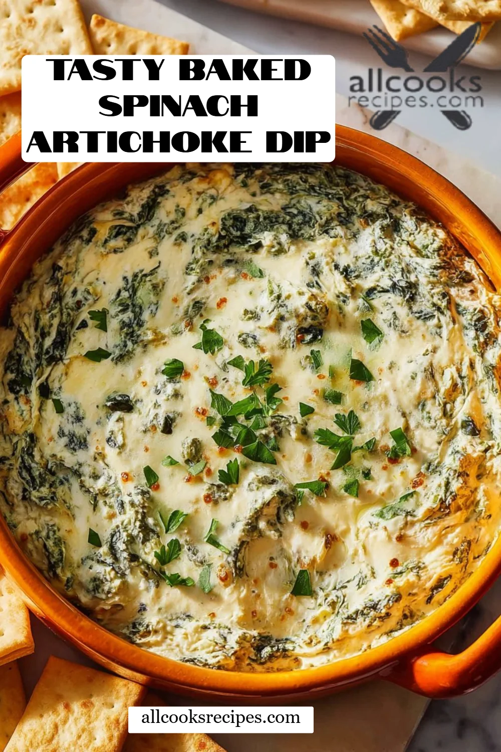 Tasty Baked Spinach Artichoke Dip