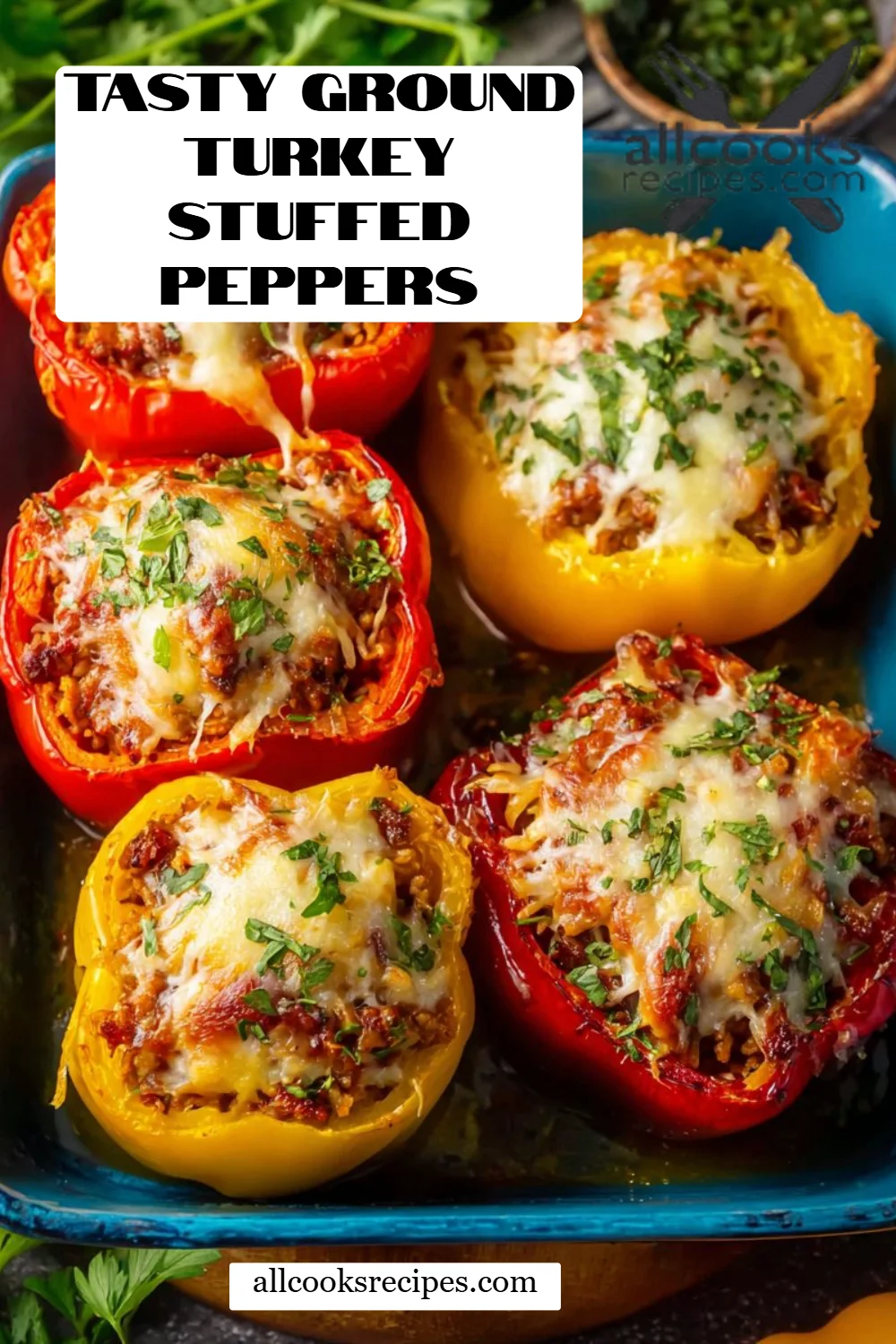 Tasty Ground Turkey Stuffed Peppers