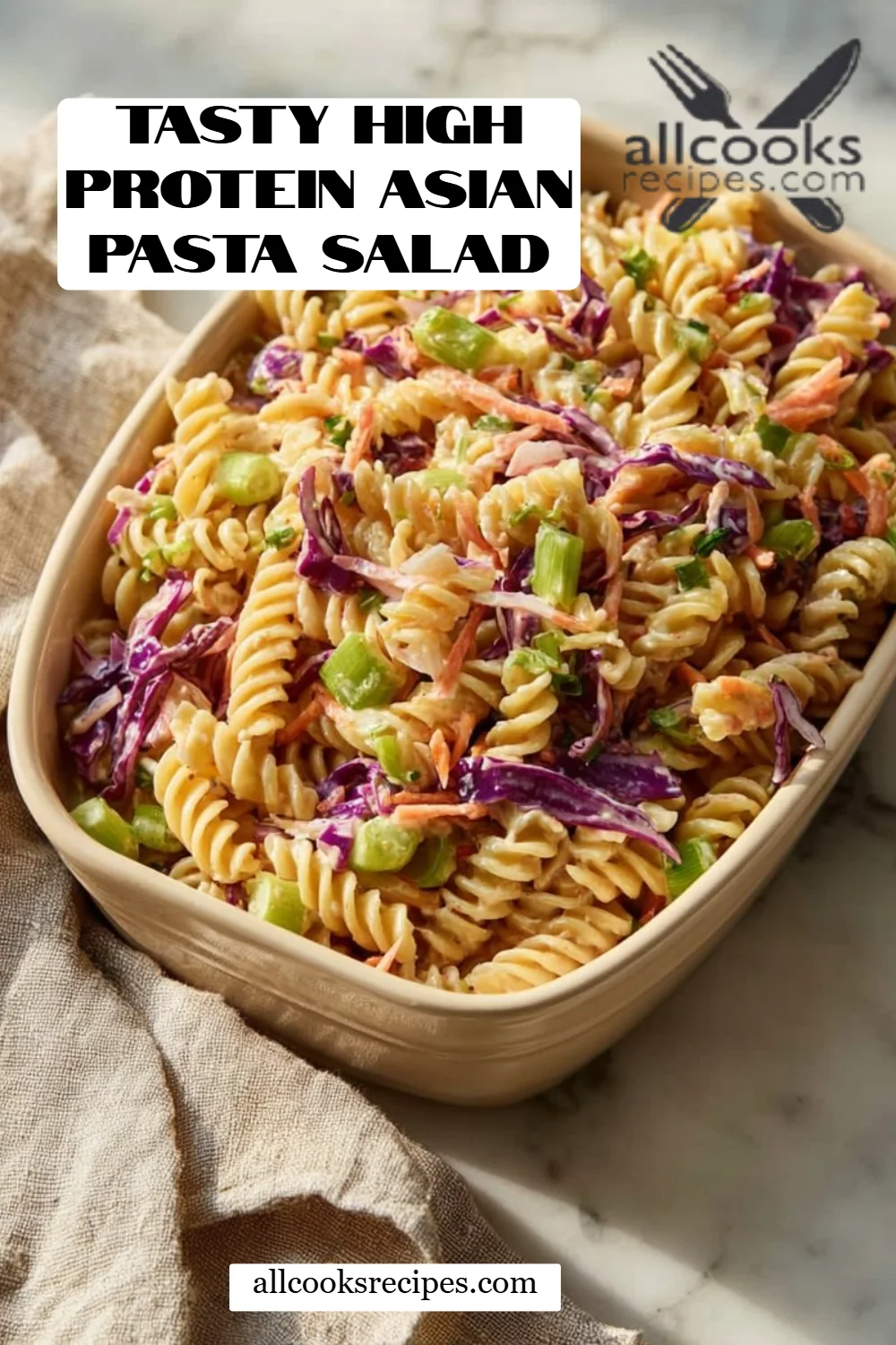 Tasty High Protein Asian Pasta Salad