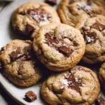 Homemade Toblerone cookies with chocolate and nougat pieces