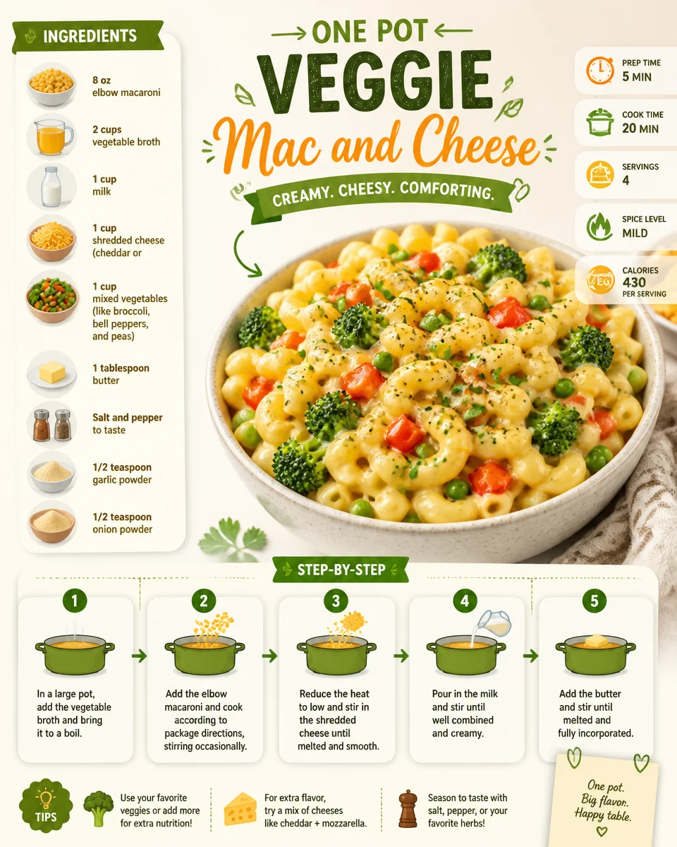 One Pot Veggie Mac and Cheese
